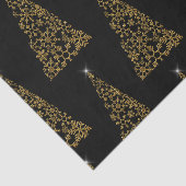 Papier Mousseline Noël contemporain noir et or (Détail)