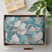 Papier Mousseline Noël côtier Bold Motif hippocampe #4 ID1009 (Cadeau)