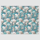 Papier Mousseline Noël côtier Bold Motif hippocampe #4 ID1009 (Recto)