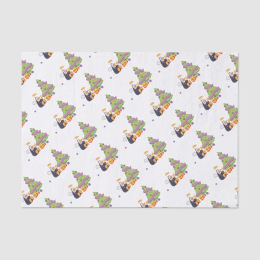 Papier Mousseline Noël d'ange de pingouin (Recto)