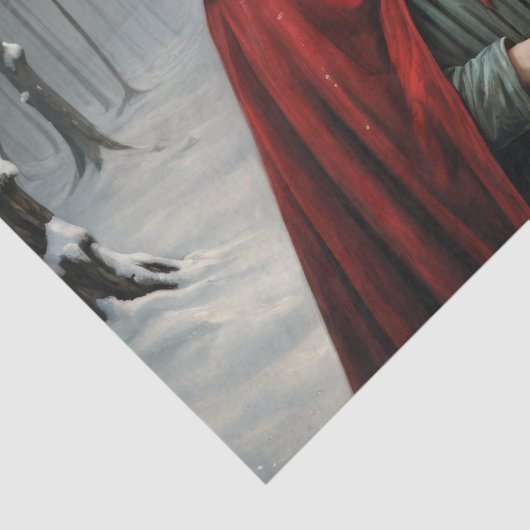 Papier Mousseline Noël dans les bois - Découpage - (Détail)