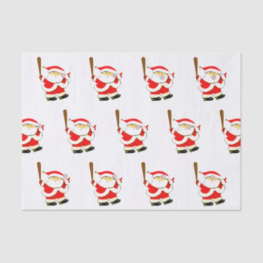 Papier Mousseline Noël de baseball (Recto)