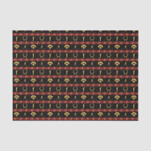 Papier Mousseline Noël de baseball - Motif Red Check