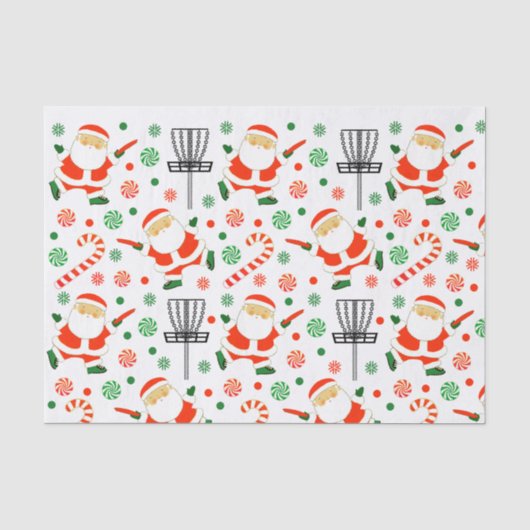 Papier Mousseline Noël de golf sur disque (Recto)