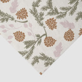 Papier Mousseline Noël de Noël Pinecone À feuillage persistant Decou (Détail)