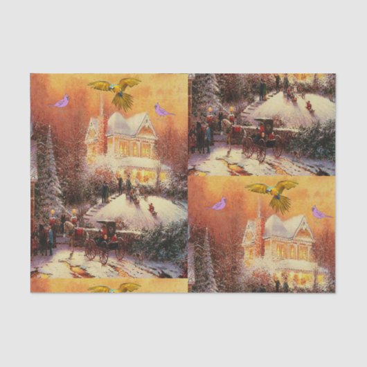 Papier Mousseline Noël de papier de tissu décoratif (Recto)