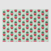 Papier Mousseline Noël de père Noël Cactus (Recto)