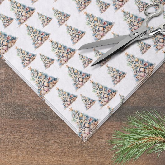 Papier Mousseline Noël de plage