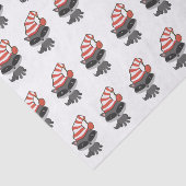 Papier Mousseline Noël de raton laveur de créature de région boisée (Détail)