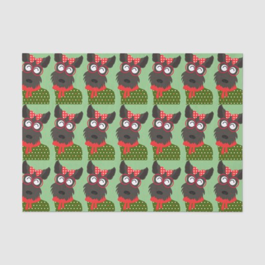 Papier Mousseline Noël de Terrier (Recto)