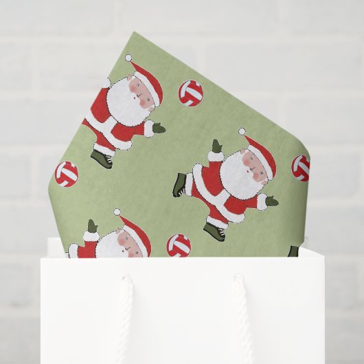 Papier Mousseline Noël de volley-ball (Sac cadeau)