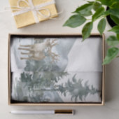 Papier Mousseline Noël Deer, la neige et le découpage cabine (Cadeau)