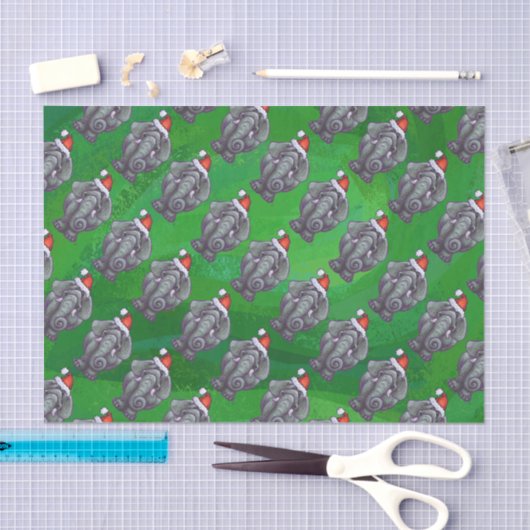 Papier Mousseline Noël des éléphants (Artisanat)
