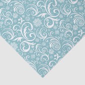 Papier Mousseline Noël des flocons de neige et des torrents bleus (Détail)