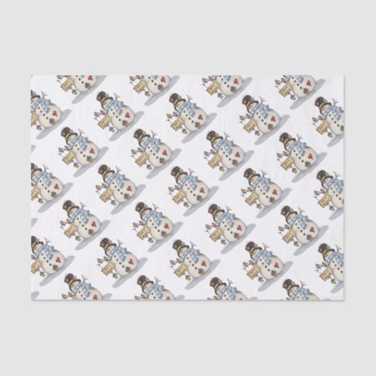 Papier Mousseline Noël des motoneiges (Recto)