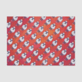 Papier Mousseline Noël des moutons sur rouge (Recto)