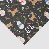 Papier Mousseline Noël des neigeurs et rennes (Détail)