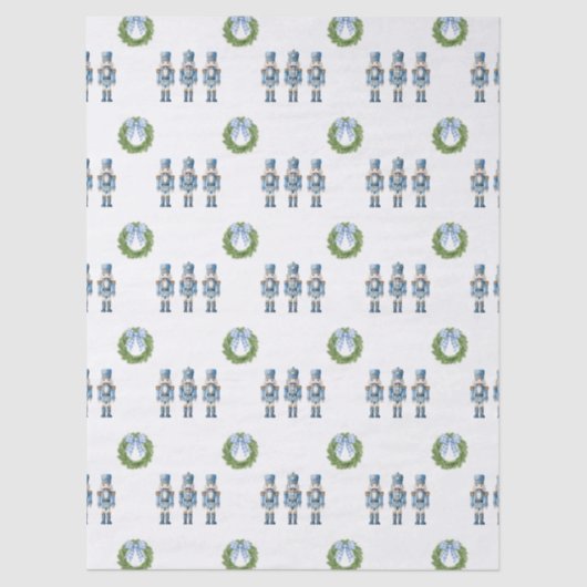 Papier Mousseline Noël des noisettes bleues (Recto)