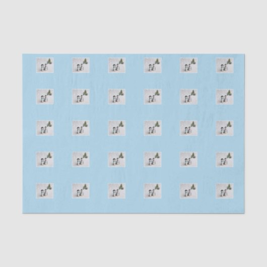 Papier Mousseline Noël des Pingouins (Recto)