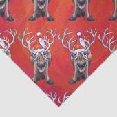 Papier Mousseline Noël des rennes (Détail)