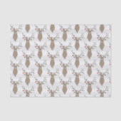 Papier Mousseline Noël des rennes lunaires (Recto)