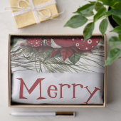 Papier Mousseline Noël d'hiver du Cardinal Rouge (Cadeau)