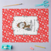 Papier Mousseline Noël d'hiver Vieux anglais Chien de mouton gris 1  (Artisanat)