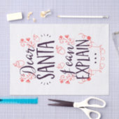 Papier Mousseline Noël Drôle Cher Père Noël Je Peux Expliquer (Artisanat)