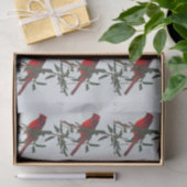 Papier Mousseline Noël du cardinal rouge (Cadeau)
