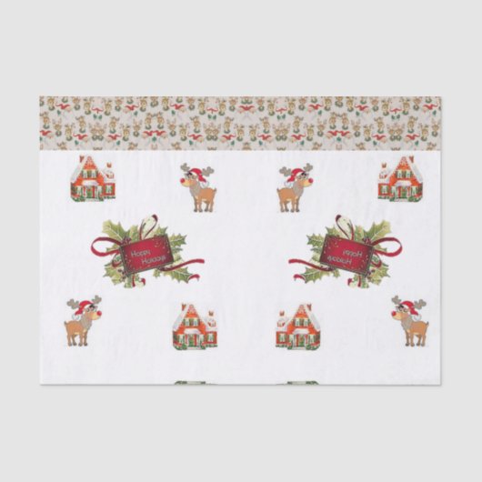 Papier Mousseline Noël du papier de tissus (Recto)