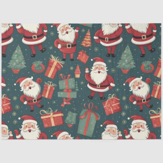Papier Mousseline Noël du Père Noël présente Noël (Recto)