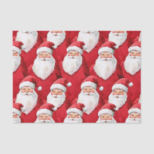 Papier Mousseline Noël du Père Noël Rouge (Recto)