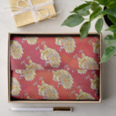 Papier Mousseline Noël Du Poulet Sur Rouge (Cadeau)