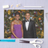 Papier Mousseline Noël du président Barack Obama et de Michelle (Artisanat)
