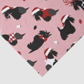 Papier Mousseline Noël écossais Terrier rose (Détail)