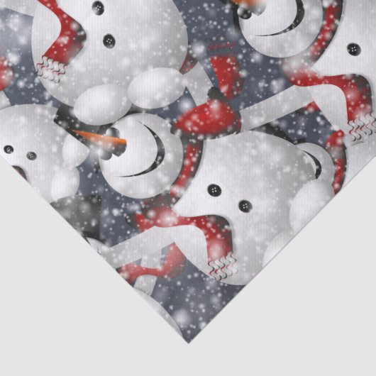 Papier Mousseline Noël Elégant de Snowman (Détail)
