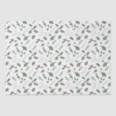 PAPIER MOUSSELINE NOËL ÉLÉGANT HOLLY (Recto)