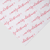 Papier Mousseline Noël Elégant noir blanc manuscrit personnalisé (Détail)