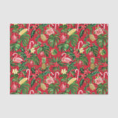 Papier Mousseline Noël en juillet Motif tropical (Recto)
