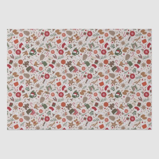 Papier Mousseline Noël et épices (Recto)