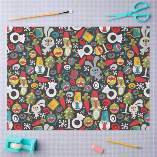 Papier Mousseline Noël et Joyeux Nouvel An (Artisanat)