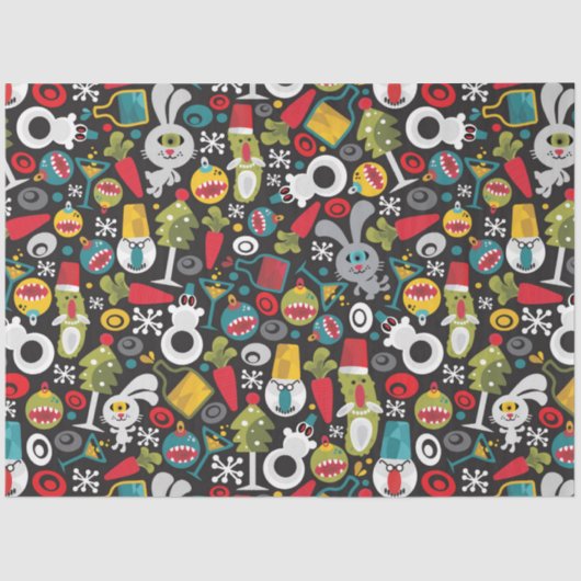 Papier Mousseline Noël et Joyeux Nouvel An (Recto)