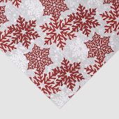 Papier Mousseline ⭐ Noël Étincelle Rouge ❄ Snowflakes (Détail)