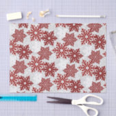 Papier Mousseline ⭐ Noël Étincelle Rouge ❄ Snowflakes (Artisanat)