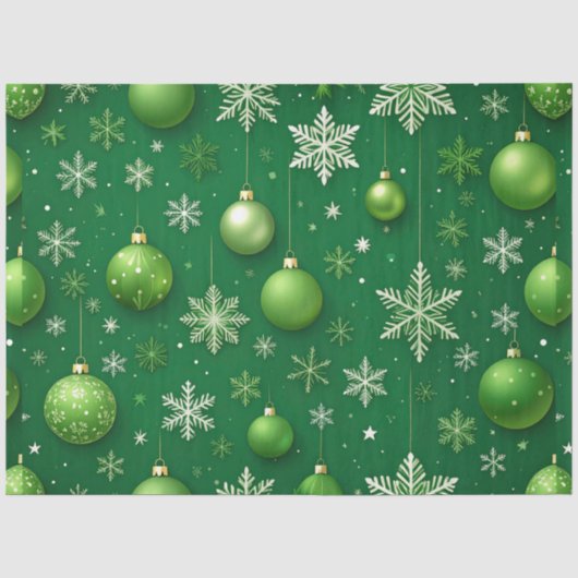 Papier Mousseline Noël Evergreen (Recto)