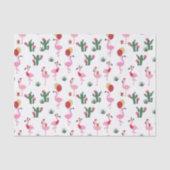 Papier Mousseline Noël Flamant rose rose Festive Fête Fête (Recto)