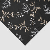 Papier Mousseline Noël floral rustique (Détail)