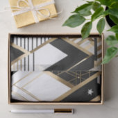 Papier Mousseline noël formes géométriques papier de tissu (Cadeau)