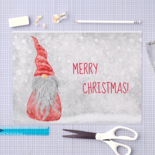 Papier Mousseline Noël Gnome Dit Joyeux Noël ! (Artisanat)