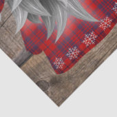 Papier Mousseline Noël Gnomes Bonnes Fêtes Bois rustique (Détail)